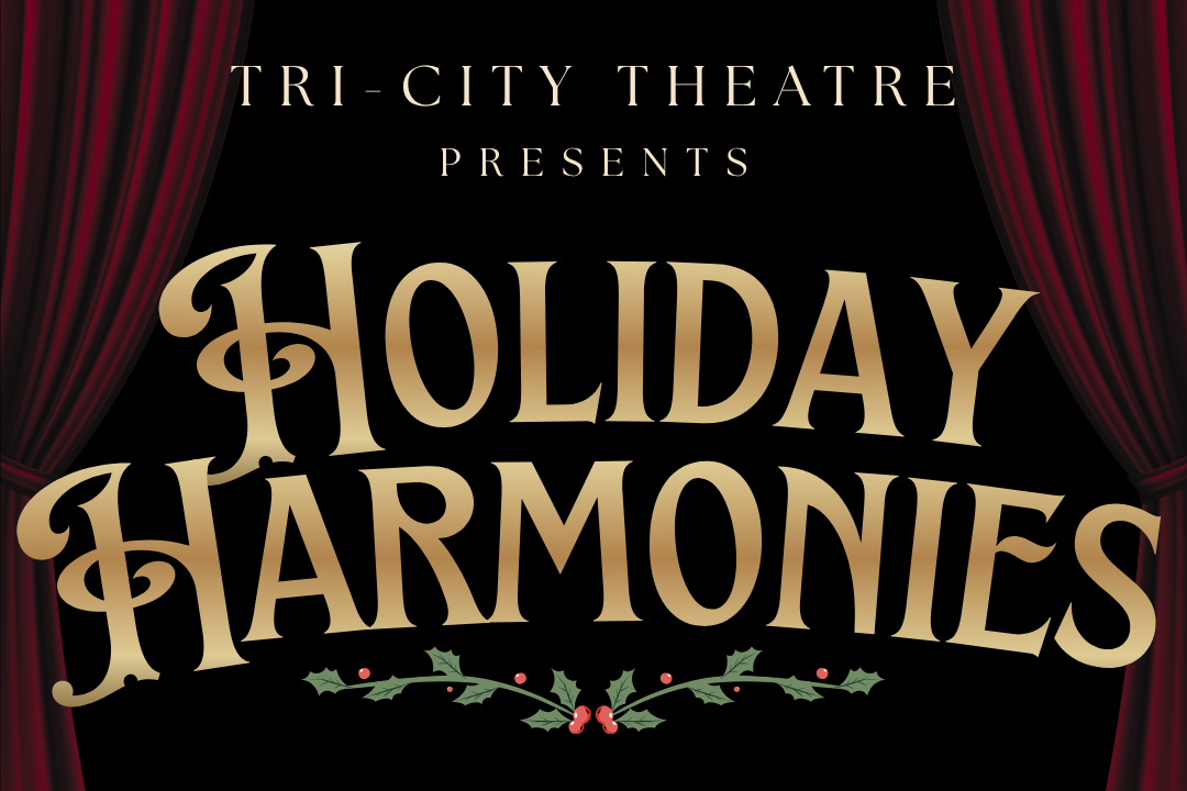 Holiday Harmonies logo in retro avangart style